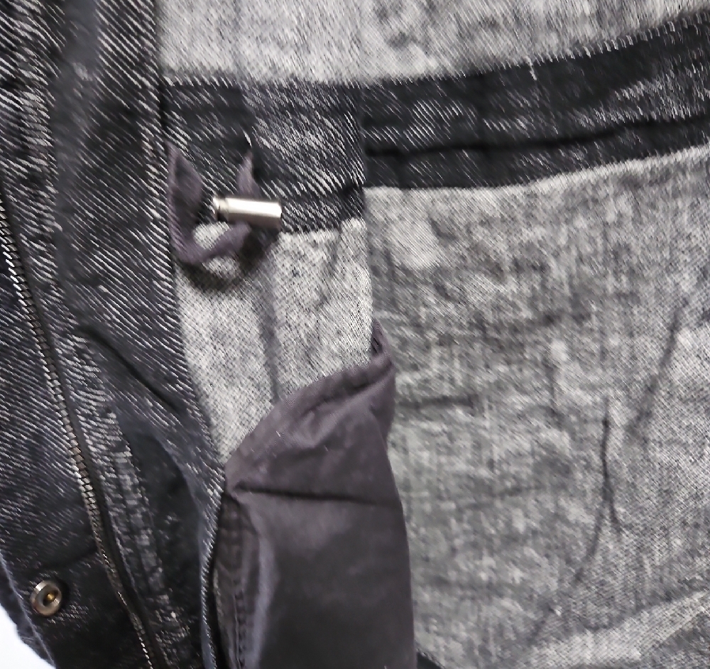 Eileen Fisher Black Military Jean Jacket - Picture 6 of 9